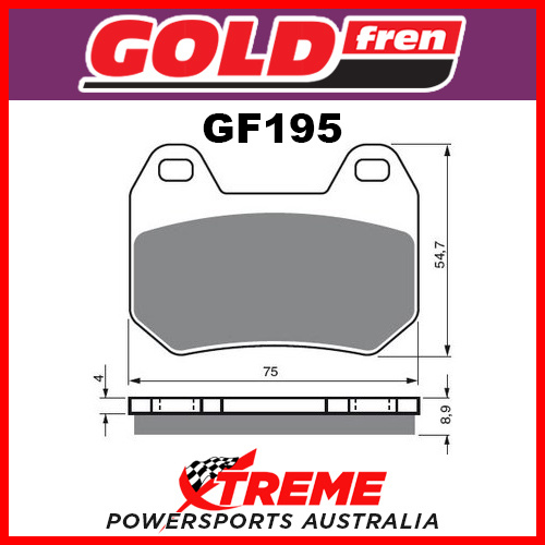 BMW R 1200 CL 02-04 Goldfren Sintered Dual Sport Rear Brake Pads GF195S3