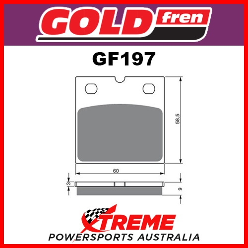 Goldfren Benelli 900 SE1 1983 Sintered Dual Sport Rear Brake Pad GF197S3