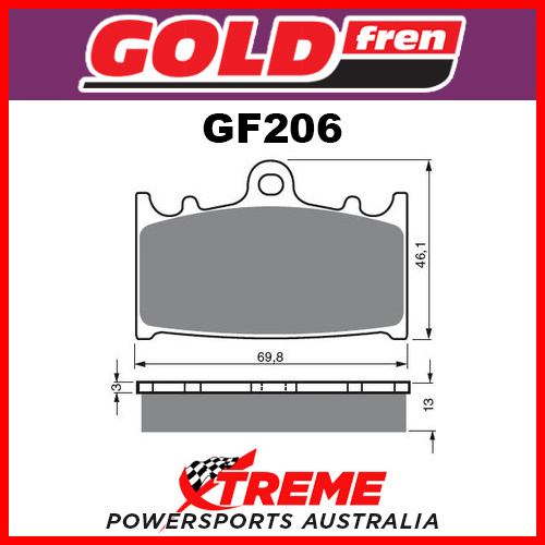 For Suzuki VL 1500 05-08 Goldfren Sintered Dual Sport Rear Brake Pads GF206S3