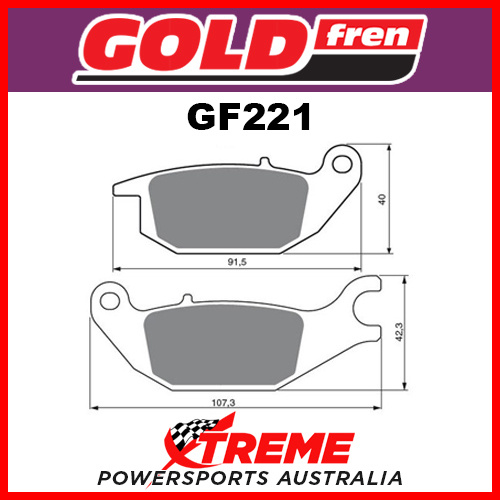 Honda XL 125 Varadero 01-11 Goldfren Sintered Dual Sport Rear Brake Pads GF221S3