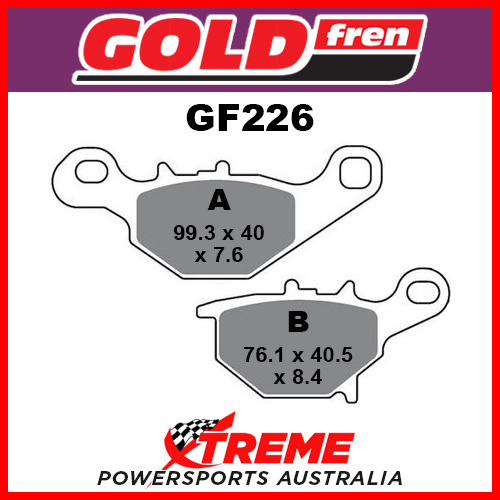 For Suzuki RM85 Small 17" wheel 05-15 Goldfren Sintered Race Rear Brake Pad GF226S33