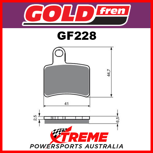 Beta EVO 80 Senior 09-15 Goldfren Sintered Off Road Rear Brake Pads GF228K5