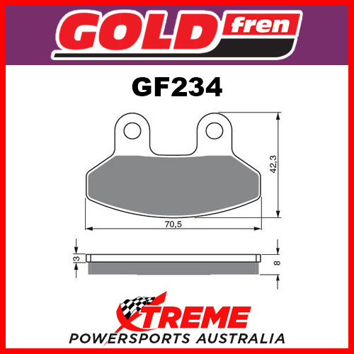 SYM Euro MX 125 2006-2009 Goldfren Sintered Dual Sport Front Brake Pad GF234S3