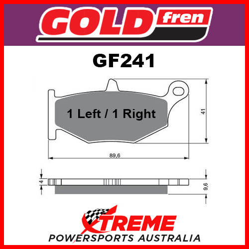 For Suzuki GSR 400 06-08 Goldfren Sintered Dual Sport Rear Brake Pads GF241S3