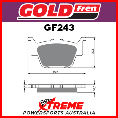 Honda TRX 420 Fourtrax Auto 4WD 09-11 Sinter Off Road Rear Brake Pads GF243K5