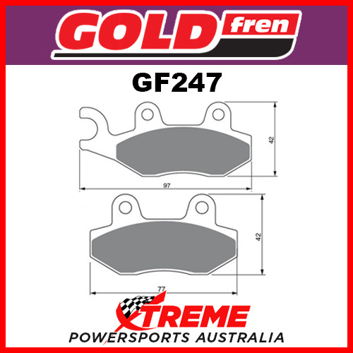 Triumph America 07-09 Goldfren Rear Sintered Dual Sport Brake Pads GF247S3