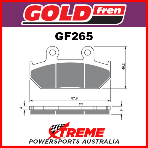 For Suzuki AN 250 8 Skywave SS 08 Goldfren Sinter Dual Sport Rear Brake Pad GF265S3