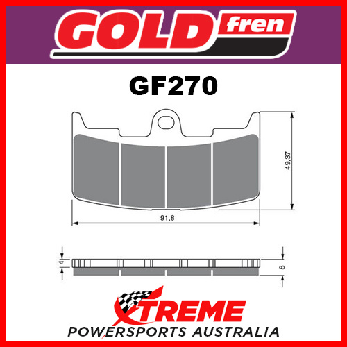 Buell XB9SX Lightning City X 2005-2009 Goldfren Sintered Dual Sport Front Brake Pad