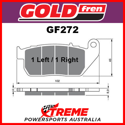 HD XL 883 Sportster STD 04-08 Sinter Dual Sport Front Brake Pads GF272S3