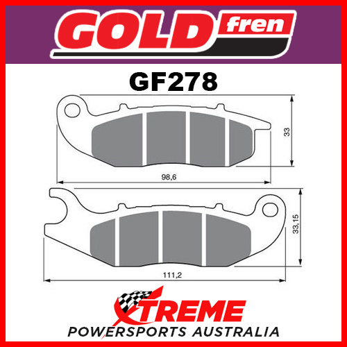 Gas-Gas EC Cami 250 F 4T 14-15 Goldfren Sinter Off Road Front Brake Pads GF278K5