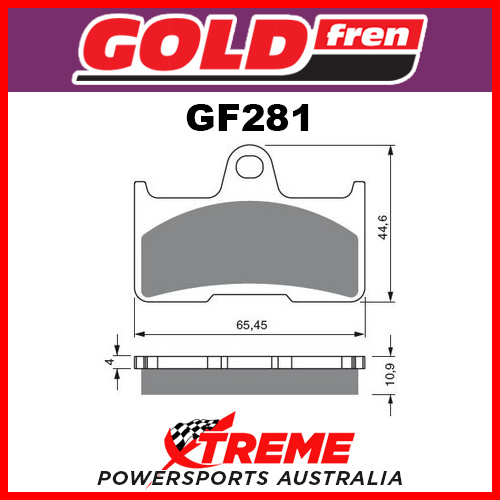 Yamaha YFM 660 Grizzly 02-08 Goldfren Sintered Off Road Rear Brake Pads GF281K5