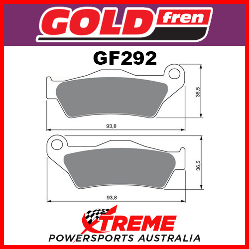 BMW K 1200 S 05-08 Goldfren Sintered Dual Sport Rear Brake Pads GF292S3