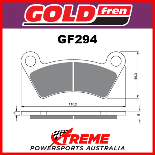 Keeway GTX 300 Quad 2010-2011 Goldfren Sintered Off Road Rear Brake Pad GF294K5