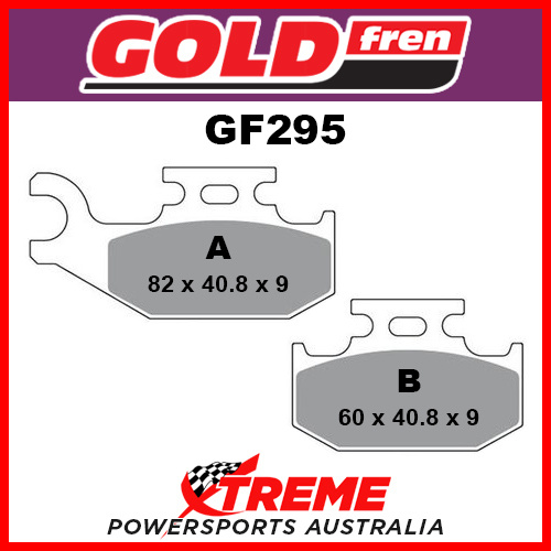 Yamaha YFM 700 06-12 Goldfren Sintered Off Road Rear Brake Pads GF295K5