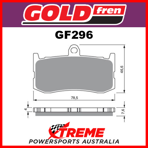 Triumph Daytona 675 09-15 Goldfren Sintered Dual Sport Front Brake Pads GF296S3