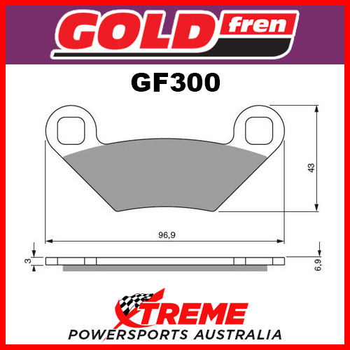 Polaris 500 XP Sportsman 2009 Goldfren Sinter Off Road Front Brake Pads GF300K5