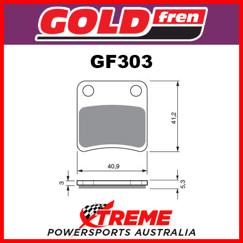 Aprilia Mana 850 ABS 08-13 Goldfren Sinter Dual Sport Parking Brake Pad GF303S3