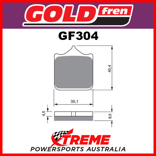 BMW S 1000 R 2015 Goldfren Sintered Dual Sport Front Brake Pads GF304S3