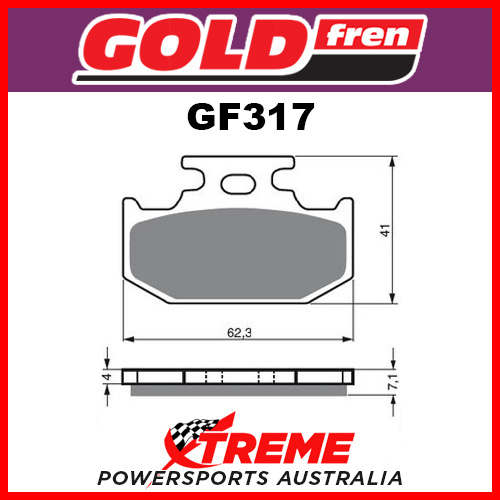 Yamaha YXR 1000 SE 2016 Goldfren Sintered Off Road Park Brake Pads GF317K5