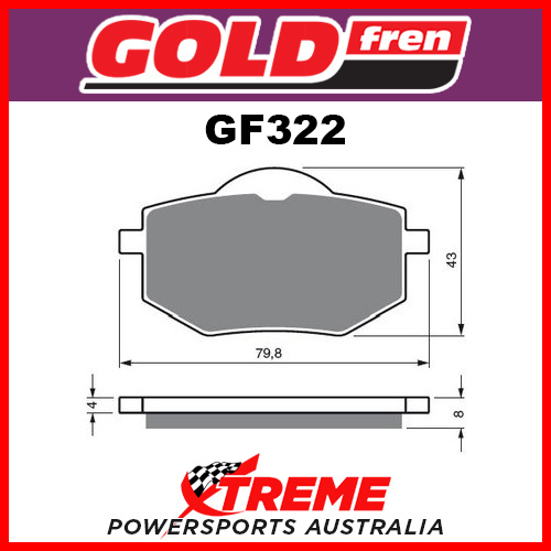 Yamaha XV 535 Virago 88-94 Goldfren Sintered Dual Sport Front Brake Pads GF322S3