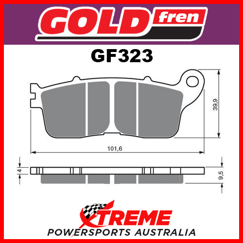 Honda VFR 800 X Crossrunner 2015 Sintered Dual Sport Rear Brake Pads GF323S3