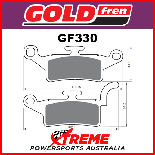 Yamaha HW 12X 2012-2016 Goldfren Sintered Dual Sport Front Brake Pad GF330S3