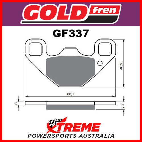 Polaris Ranger RZR 170 09-14 Sinter Off Road Rear Brake Pads GF337K5