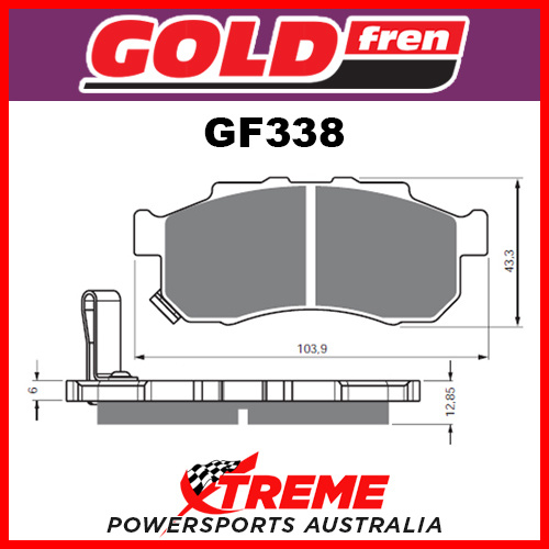 Honda MUV 700-9 Big Red 2009 Goldfren Sintered Off Road Front Right Brake Pad GF338K5