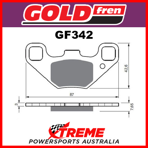 Polaris Ranger RZR 170 09-14 Goldfren Sintered Off Road Front Brake Pads GF342K5