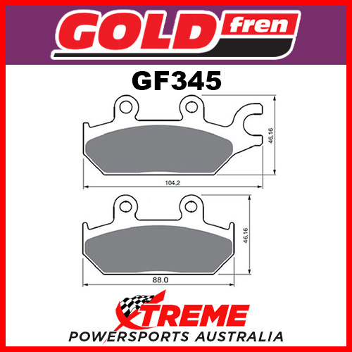 Can Am Maverick Max 1000 2014 Sintered Off Road Front Left Brake Pads GF345K5