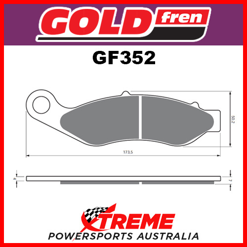 HD FLRT Freewheeler 15-18 Goldfren Sintered Dual Sport  Front Brake Pad GF352S3