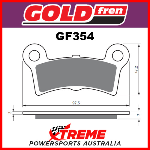 HD FLHXXX Street Glide 2010-2011 Sintered Dual Sport  Rear Brake Pad GF354S3