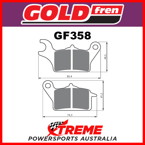 Yamaha MW 125 Tricity Scooter 14-16 Sinter Dual Sport Front Left Brake Pad GF358S3