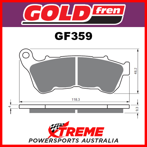 Harley Davidson XL 883 N 14-17 Goldfren Sintered Dual Sport Front Brake Pad GF359S3