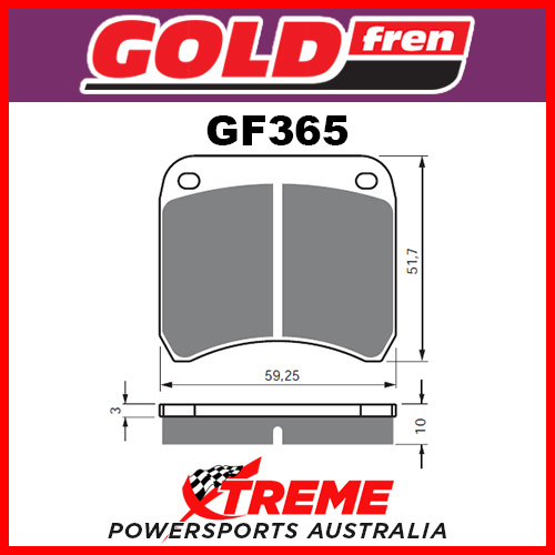 Triumph T 160V Trident 3-Cyl 75 Goldfren Sintered Dual Sport Front Brake Pad GF365S3