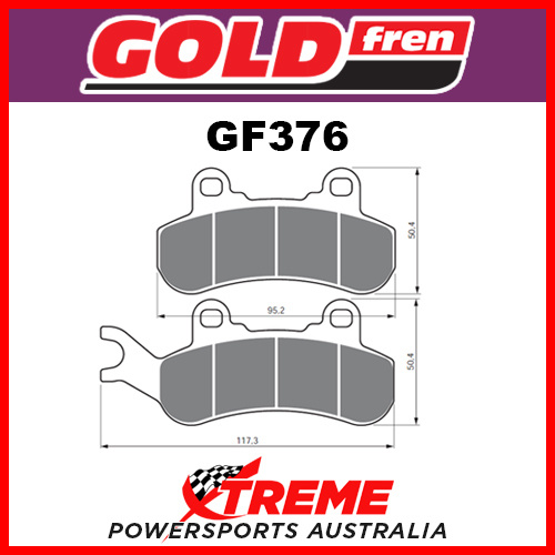 Can-Am Maverick X3 2017 Goldfren Sintered Off Road Front Right Brake Pad GF376K1