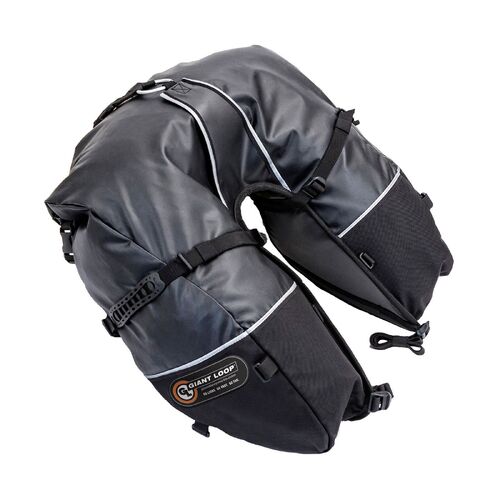 Giant Loop Black Coyote Saddlebag Rackless 39L Volume Fully-Waterproof Enduro