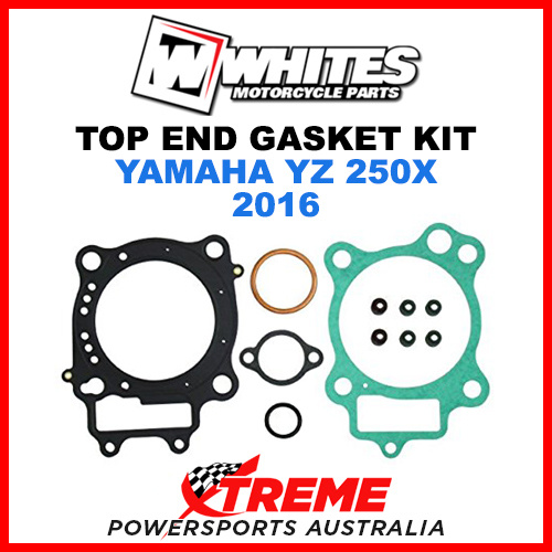 Whites Yamaha YZ250X YZ 250X 2016 Top End Rebuild Gasket Kit