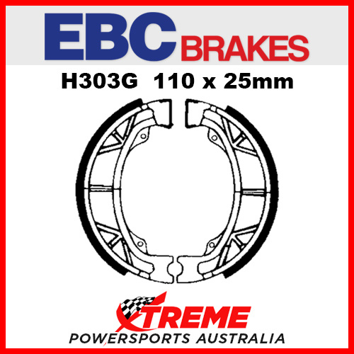 EBC Rear Grooved Brake Shoe Peugeot Ludix Elegance 50c 2004-2009 H303G