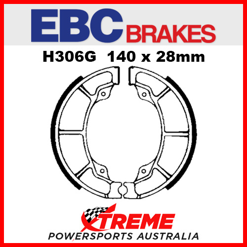 EBC Rear Grooved Brake Shoe Honda TRX 125 J 1988 H306G