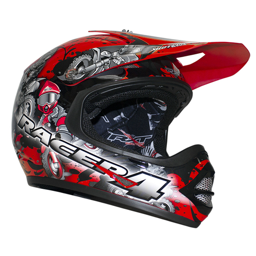 HEL RXT A717K 'RACER 4'   KIDS RED XXS