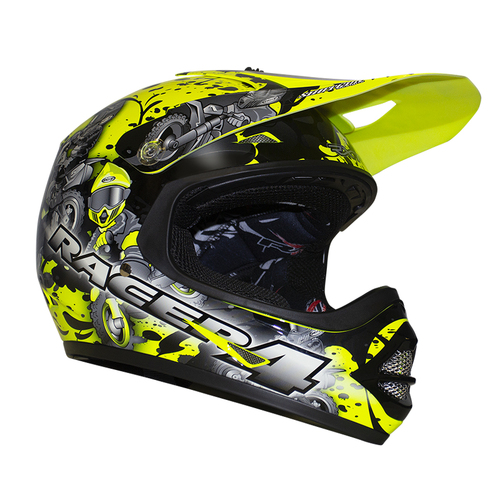 HEL RXT 'RACER 4'   KIDS FLU/YELL  L