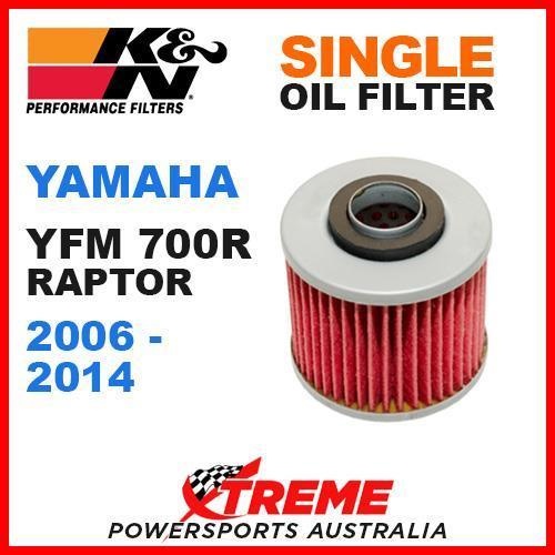 SINGLE K&N OIL FILTER YAMAHA YFM700R YFM 700R RAPTOR 2006-2014 OFF ROAD KN-145