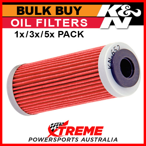 K&N Oil Filter 1,3,5x Buy for HUSQVARNA FC250 2014-2023 Replaces 77338005100