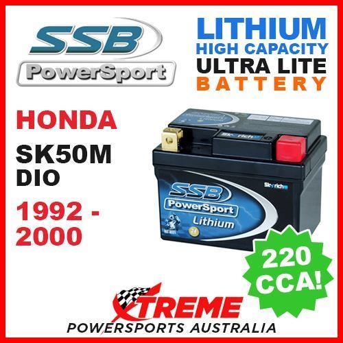 SSB 12V LITHIUM ULTRALITE 220 CCA BATTERY HONDA SK50M SK 50M DIO 1992-2000 MOTO