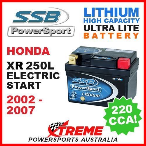 SSB 12V LITHIUM ULTRALITE 220 CCA BATTERY HONDA XR250L XR 250L ELEC 2002-2007