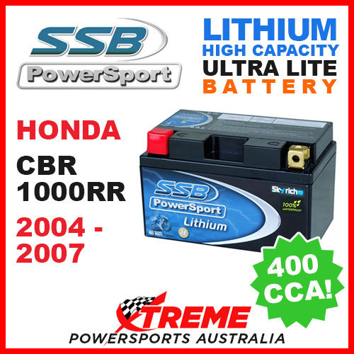 SSB 12V LITHIUM ULTRALITE 400 CCA BATTERY HONDA CBR1000RR CBR 1000RR 2004-2007