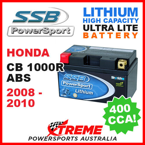 SSB 12V LITHIUM ULTRALITE 400 CCA BATTERY HONDA CB1000R CB 1000R ABS 2008-2010