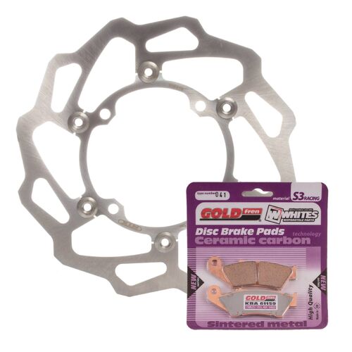 Brake Disc & Pad Front Kit Wave for Kawasaki KX250F 2015