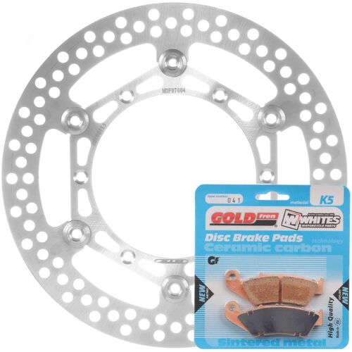 Brake Disc & Pad Front Kit for Suzuki RM125 1996-2006 2007 2008 2009 2010 2011